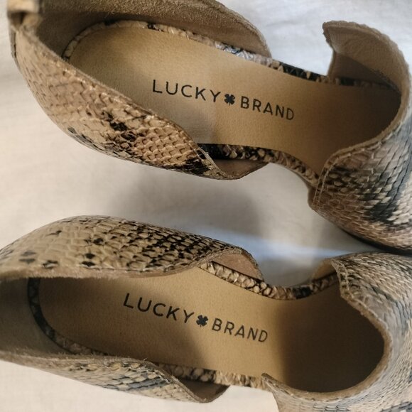 Lucky Brand Junai Heeled Shooties/Low Cut Peep-Toe Booties - Picture 3 of 8